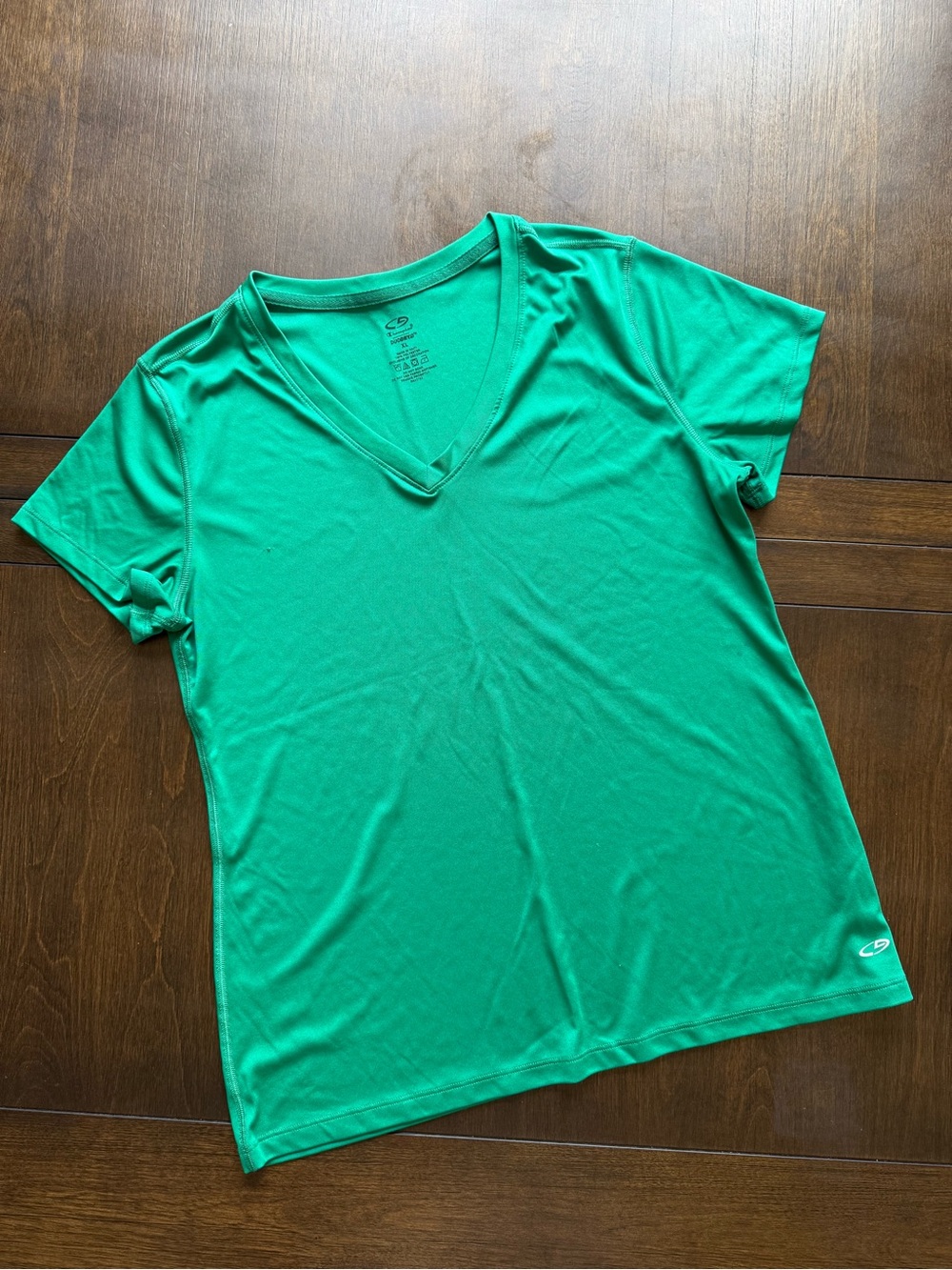 Champion Women's Short Sleeve V-Neck Tee - Emerald Green